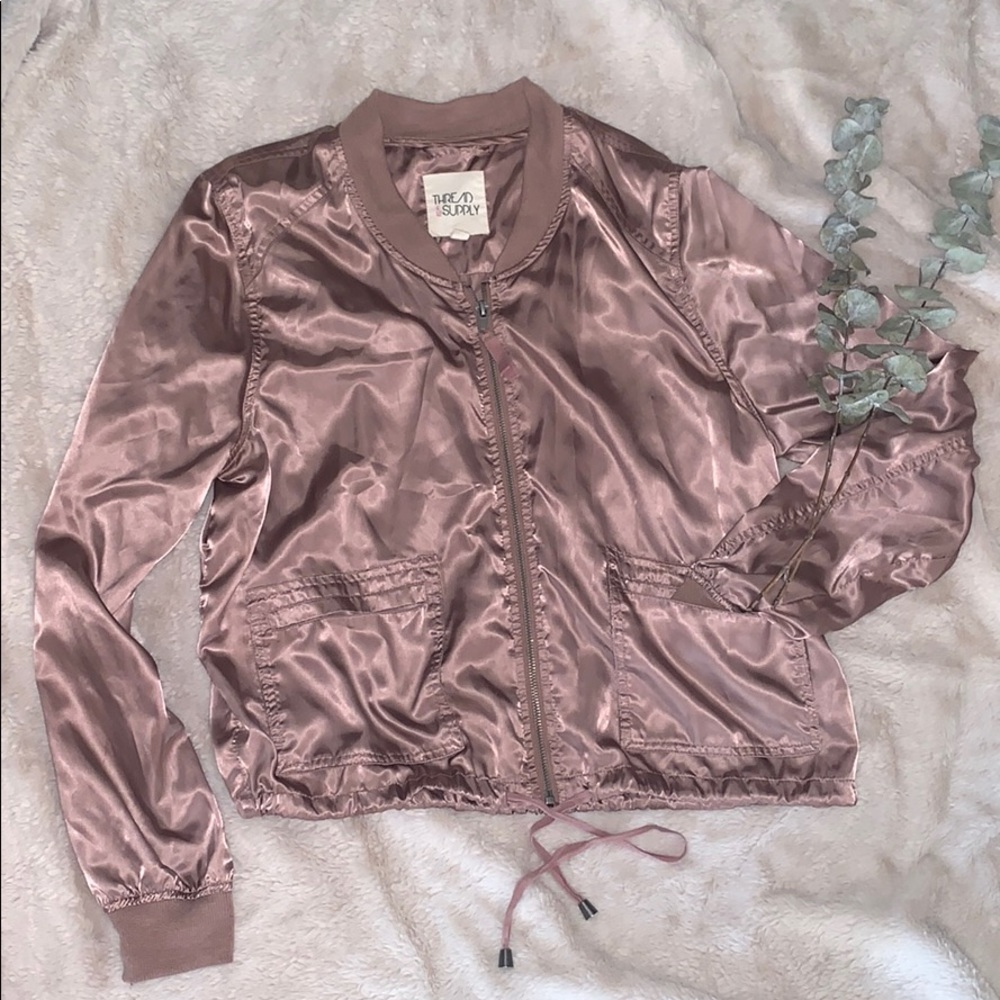 Thread & Supply Silky Bomber Jacket